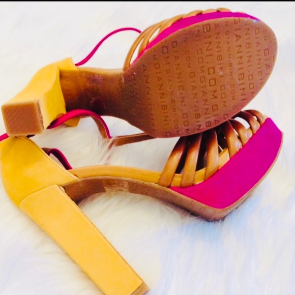 GIANNI BINI - LEATHER/SUEDE HEELS - Picture 3 of 5